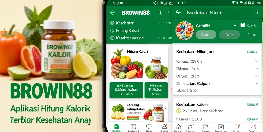 Tampilan antarmuka aplikasi BROWIN88 yang mudah digunakan untuk Hitung Kalori.