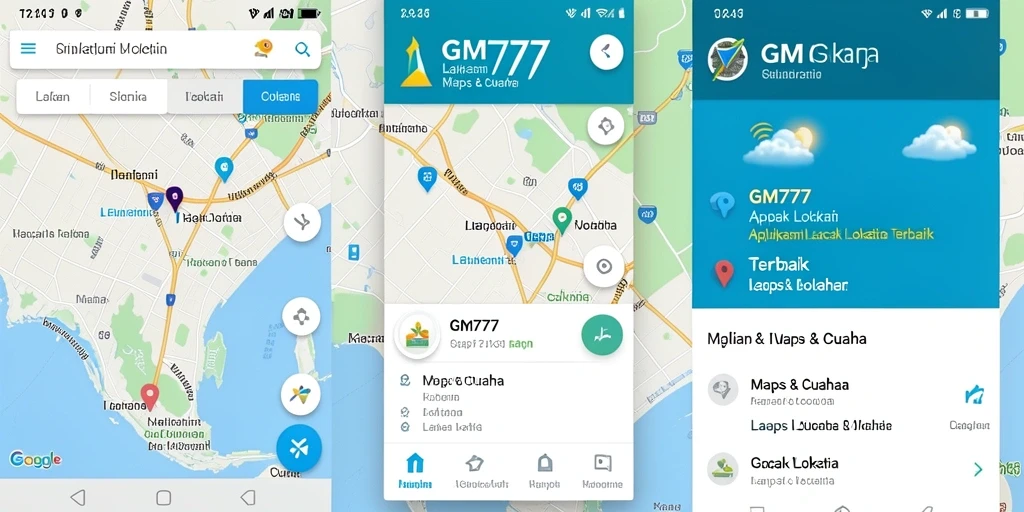 Antarmuka GM777 untuk pelacakan lokasi yang informatif dan mudah digunakan.