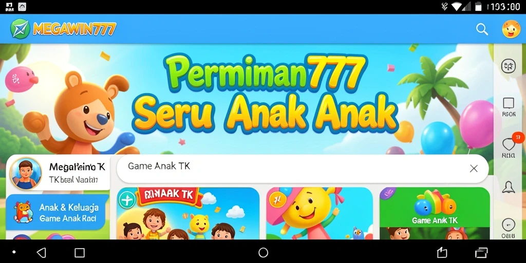 Tampilan menarik dan interaktif dari aplikasi Game Anak TK.