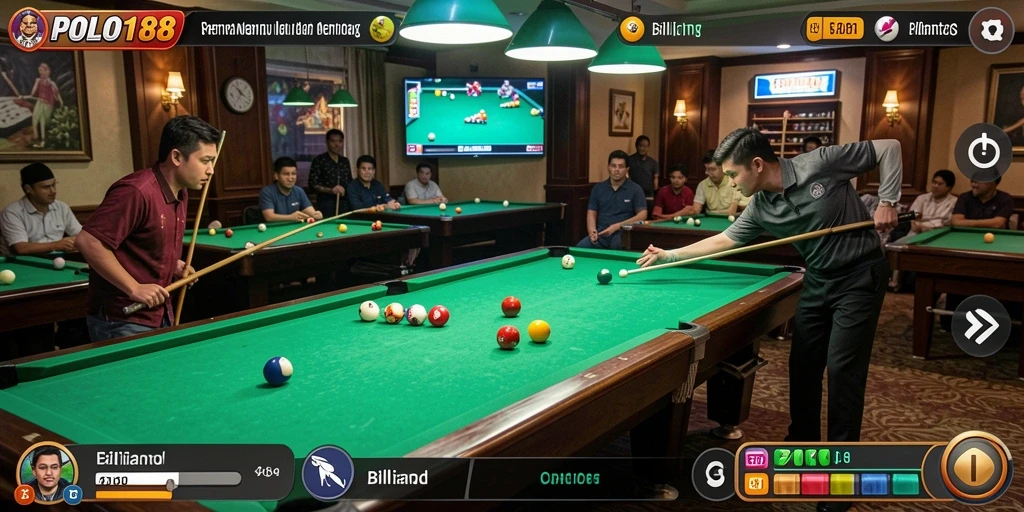 Antarmuka POLO188 yang menarik dengan fungsi billiard yang intuitif.