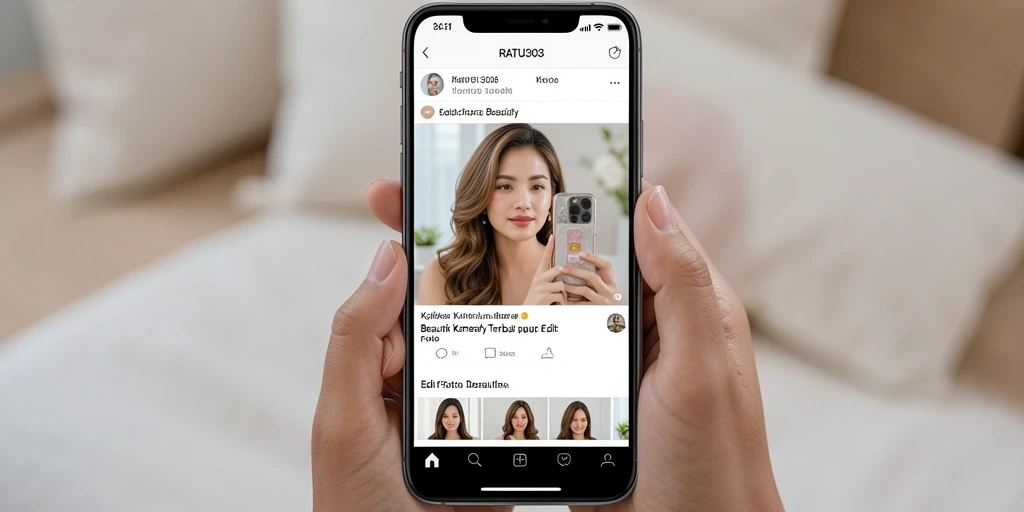 Screenshot RATU303 menampilkan fitur-fitur unggulan dalam editing foto.