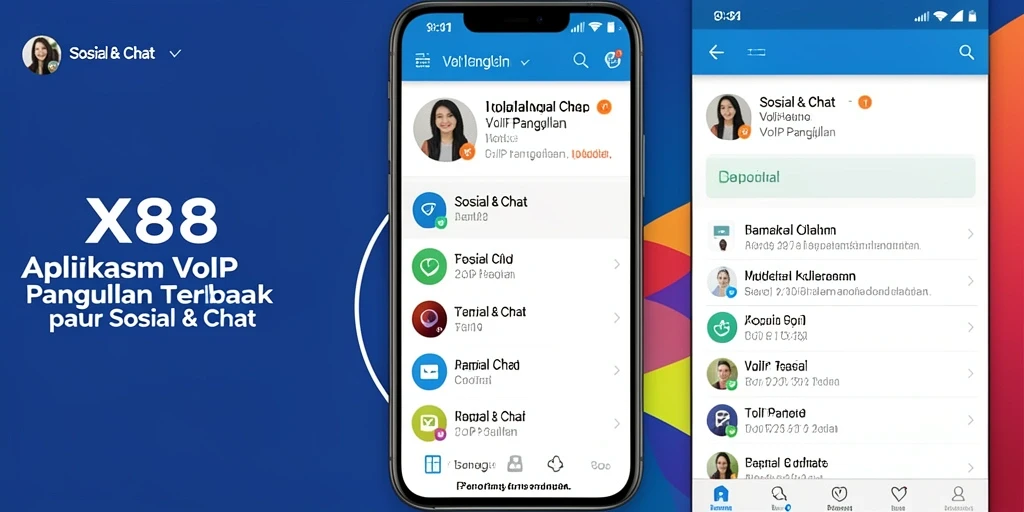 Antarmuka aplikasi X88 yang sederhana dan intuitif untuk VoIP Panggilan.